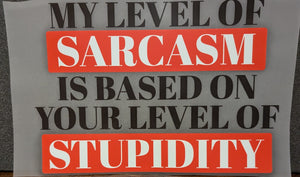 My Level of Sarcasm Sweatshirt