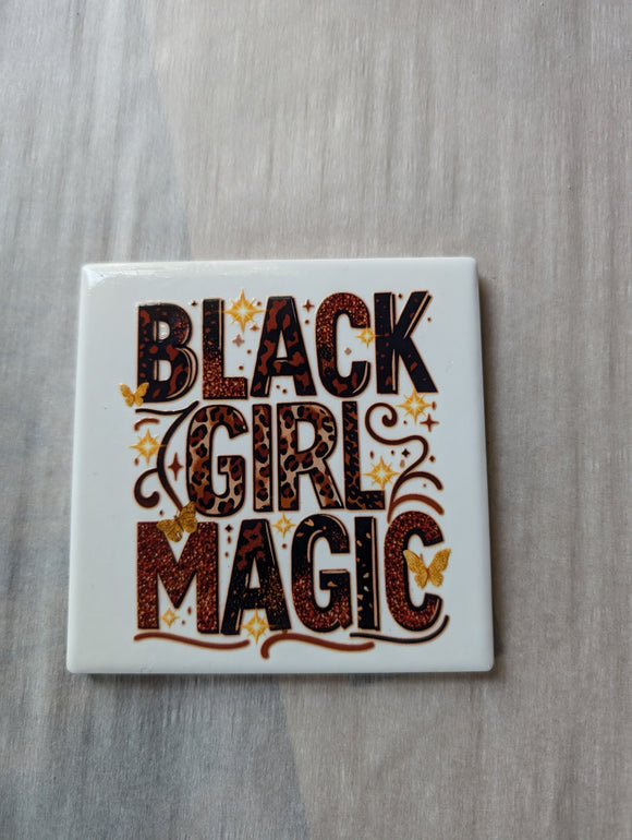 Black Girl Magic 4pcs Coaster Set