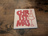 4pcs Big Letter Christmas Coasters