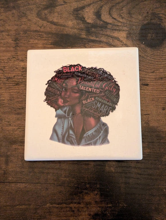 Black Queen 4PC COASTER SETS