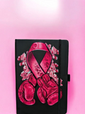 Pink Gloves Vinyl Journal with Pen holder