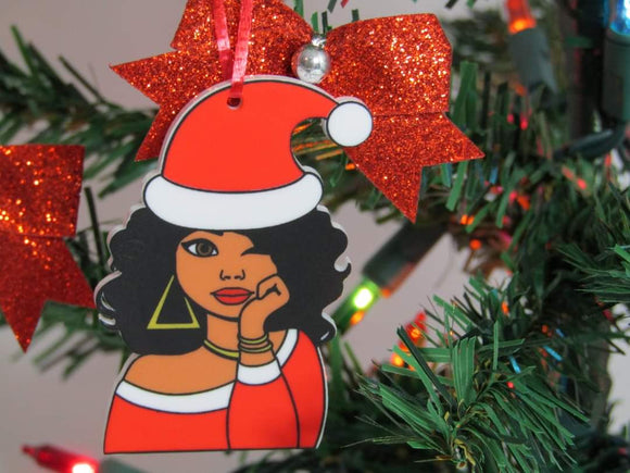 Melanated Christmas Ornaments